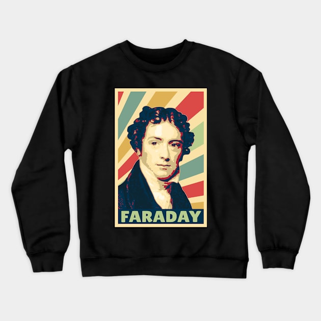 Michael Faraday Vintage Colors Crewneck Sweatshirt by Nerd_art